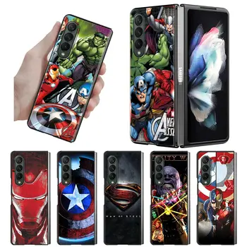 Marvel Avengers Iron Man, Kapetan Amerika Torbica za telefon Samsung Galaxy Z Fold3 Potpuna Zaštita Luksuzna Torbica za PC Z Fold 3 Coque