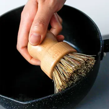 Set za čišćenje stakala na biljnoj osnovi,Bambusa Kuhinjski Četka-Pročišćavati Set od 4 Čiste Pribora za jelo / Banke / Boce / Posude / Posude / Tave / Povrća