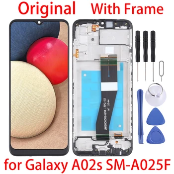 Originalni Za A02s SM-A025F LCD zaslon i Digitalizator Sklopa S okvirom za Samsung Galaxy A02s SM-A025F(verzija GA)