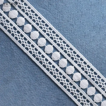 5 metara 6 cm cvjetne čipke tkanina traka pribor za odjeću svadbena dekoracija za dom Novi bilateralni bijele elastične vezice topiv u vodi