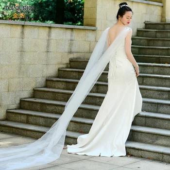 TOPQUEEN G19 Moderan Vjenčanje oblozi za mladence, Marame Bolero dugih rukava Čipka aplicirano je Jeftina Vjenčanje navlaka za vjenčanje haljina Haljine