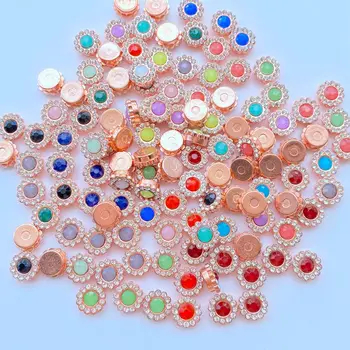 50 kom. Nove Mješovite Sjajne Šarene Kuglice od 10 mm Perle s ravnim okrenite za kartice za albume Ukras DIY Nakit Obrt L44