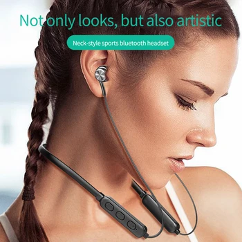 Novi Magnetski Bežični Plavi Zub Slušalice Glazbena Slušalice Telefon Vratne Remen Sportske Slušalice Slušalice Za iPhone Samsung Xiaomi