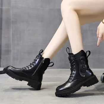 Nove ženske čizme Martin Moderan japanski korejski verzija ženskih cipela s kratkom cijevi s debelim potplatima za boravak na otvorenom Odlična cipele za djevojčice