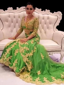LAURIE Dubai Kaftan Večernja haljina Večernja Sirena 3/4 s dugim rukavima cvjetne čipke oblog Tila Саудовский Arapski Haljine za maturalne haljine 2020