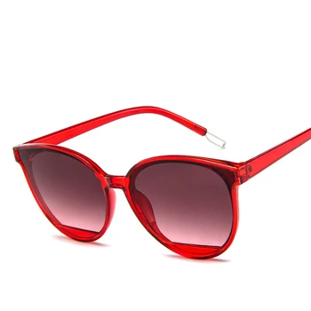 Klasični ovalni crvene ženske sunčane naočale Ženske Berba Luksuzni Plastične Marke dizajnerske Sunčane naočale s кошачьим okom UV400 Oculos De Sol Moda