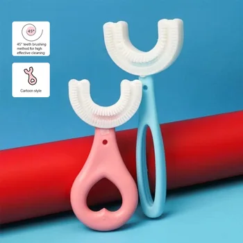 Dječje četkice za zube U-Oblika Dječje četkice za zube s fleksibilnom ručkom Silikonska Četka za čišćenje usne šupljine za djecu u dobi od 2-12 godina