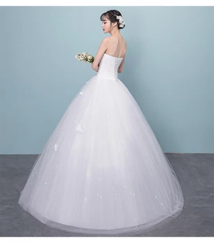 Vjenčanicu s vlakom plesnu haljinu mladenka 2020 novi grudnjak princeza jednostavna vjenčanica čipka-up plus size haljina s repom