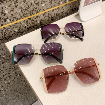 Modni gradijent ispunjava Sunčane naočale za žene Luksuzne Marke dizajnerske nijanse Squre Naočale za vožnju Automobila Glasse 2021 Posljednjih popularni