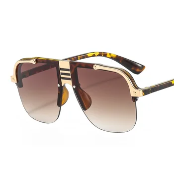 Prevelike sunčane naočale u stilu punk Za žene gradijent ispunjava sunčane naočale rimless Za muškarce UV400 Vožnje Steampunk Nijanse Naočale Luksuzni brand Dizajner