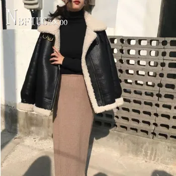 Kratki moderan ženska jakna 2020 Zimska Nova Korejska moderan obloga imitacija ovčje Vune Ženski kaput Od Umjetne kože