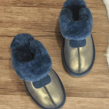 2021 Papuče kožuh Trendy ženske zimske papuče Ženske tople kućne papuče od meke vune Ženska kućna obuća velikih dimenzija