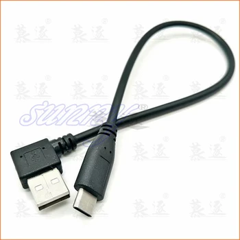 90 Stupnjeva Kabel za Brzo Punjenje USB Type C za Samsung Galayxy S9 S8 Plus Napomena 8 A3 A5 A7 2017 Kabel Punjača i USB-C pod pravim Kutom