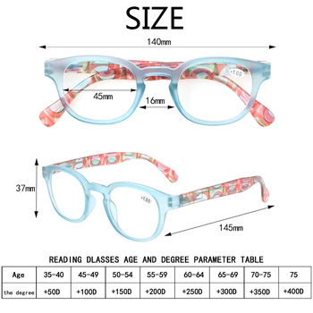 Naočale za čitanje Turezing sa oprugom zglobom Za muškarce i žene s retro-pečat Ukrasne Naočale za dalekovidnost Optički Naočale 0~600