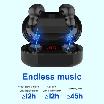 TWSearphone L22 Bluetooth Slušalice Su Bežične Slušalice Vodootporne Slušalice Slušalice Sa Led Zaslon Mini-Slušalica Srereo