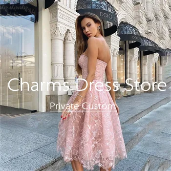 Laxsesu Rose kratko haljina za prom s кружевным сердечком bez rukava s otvorenim leđima Večernja haljina 2022 Gradacija haljine