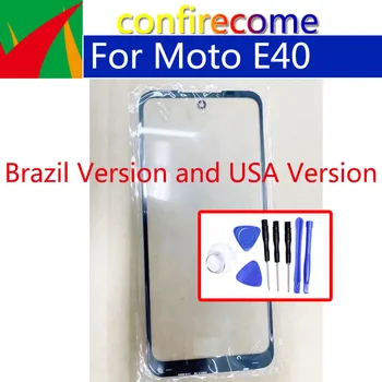 Za Motorola Moto E40 XT2159-3 XT2159-4 Zaslon Osjetljiv na dodir Prednji Vanjski LCD-staklena Ploča Zamjena Objektiva