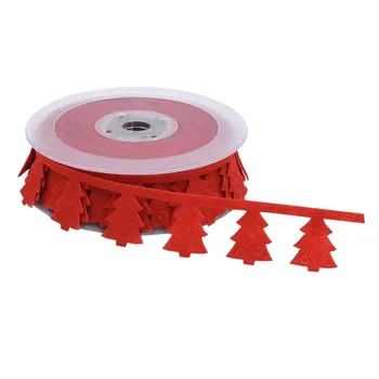 3 CM u širinu Moda crvena bijela božićno drvce cvjetne čipke tkanina trim trake DIY šivanje oblog Božićni poklon dekor