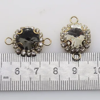 Nove vruće 10 kompleta 15*24 mm okrugli Diy nakit pribor gorski kristal staklo stan pozivnice za vjenčanje ogrlica nakit može miješati