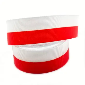 25 MM Traka Poljske zastave, Poljska, Prugasti Print Traka u veliki ožiljak Za Kosu Narukvica Za kosu kape DIY Zanat Materijal Ručne Šešir