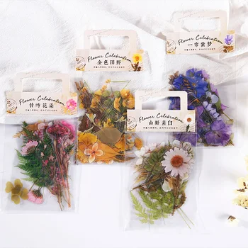 Yoofun 40 kom/pak. Prirodne Biljke Vodootporne Naljepnice, Prozirne Cvijeće, Lišće za Uređenje Magazina za Scrapbooking Oznaka