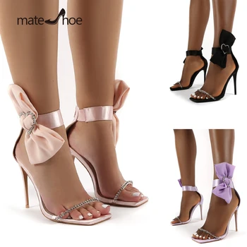 MATESHOE 2021 Nova ženska obuća Gladijatorske sandale s vršnjacima u obliku leptira, seksi cipele na visoku petu cipele, nakit, ljetne večernje cipele, sandale
