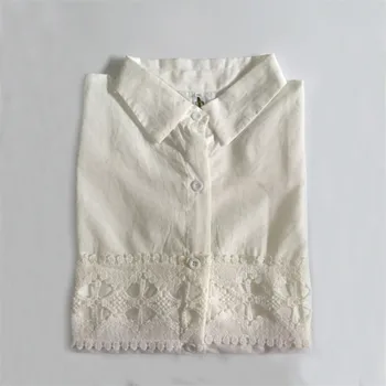 2017 Novi pad bijele cvjetne čipke bluza Plus Size 4XL Ženske majice Svakodnevne Slobodne bluze dugih rukava Vintage ženske košulje Blusas AB318