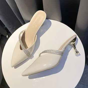 Nove ženske cipele-brod Modni rhinestones Dizajn Elegantan ulične Ljetne sandale čvrste ženske papuče Ured za ženske cipele