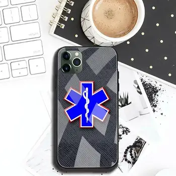 EMT EMS Medicinski pojas za spašavanje Torbica za telefon od kaljenog Stakla za iPhone 12 Pro Max Mini Pro 11 XS XR MAX 8 X 7 6 S 6 Plus SE 2020 Poklopac