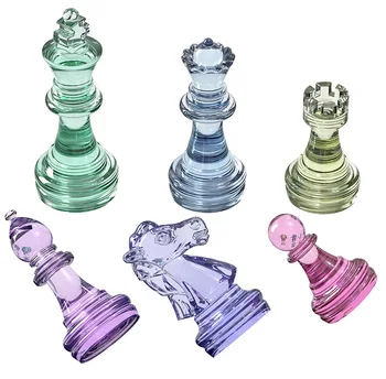 DIY Kristalna Forma od epoksida 3D Šahovska Figura Silikonska Forma Za tar.