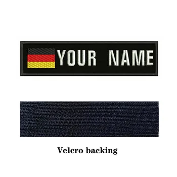 Njemački zastava Njemačka 10X2,5 cm Vez Na Red Ime Tekst Krpa Trake ikonu Glačalo Obloge Ili Čičak Zakrpe Za Odjeću