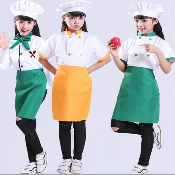 Dječji kostim kuhar Jakna Uniforma Dječji Cosplay Dječji vrtić Školska odjeća za djevojčice i dječake Radna Odijela kuhar Skup