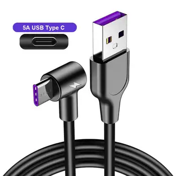 Novi Kabel za prijenos Podataka USB Type-c 5A Super Brzo Punjenje Mobilnog Telefona Univerzalni Kabel Za Punjenje na Lakat za Huawei Samsung Xiaomi