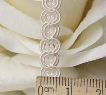 0,6 cm u širinu Funky vez bež cvijet cvjetne čipke tkanina trim trake DIY šivanje oblog ovratnik rese kabel svadbena čipka dekor