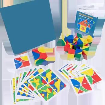Dječji Drveni Blok Višebojno Svemirska Razmišljanje Obrazovni Kocka Igračka na Poklon