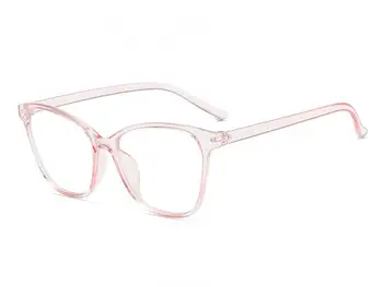 Anti-Plavo Svjetlo Naočale Blokiraju Filter Okrugli Računala Naočale Muškarci Žene Super Jednostavno Okvira Za Naočale Roze Prozirne Naočale