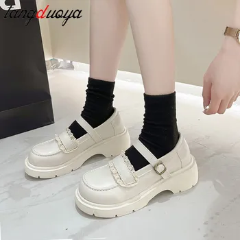 Cipele u japanskom stilu Lolita Berba udobne cipele za djevojčice na visoke potpetice Ženske cipele na platformu Mary Jane Ženske cipele-brod JK Uniforma