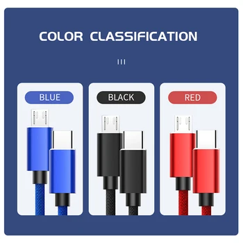 Tip C Za Brzo Punjenje Micro-USB Kabel-ac Adapter PD 3A 60 W, Brzi Punjač, Kabel Za prijenos Podataka za Macbook Samsung Xiaomi Huawei