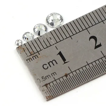 10000шт Prozirne Okruglih Dijamanata od Smole s ravnim naslonom 2 mm 3 mm 4 mm 5 mm DIY Ukrasi za Nokte Telefonski Cipele
