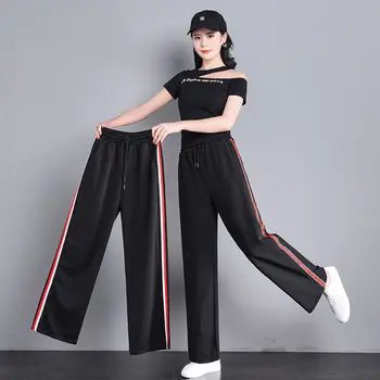 Ženske hlače 2021 Ženske proljeće-ljeto izravne s Visokim strukom Besplatne Sportske hlače za odmor Pantalones De Mujer