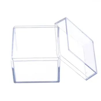 Prozirni Akril 5-Sporedni Prikaz Nakit Kutija Za Pohranu Torbica Kvadratnom Kocka Rekvizite Kutija
