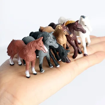 Topla rasprodaja 6 kom. Mini-simulacija Divljih Životinja Konj Vilenjaci Figurica Plastični Model Figure Edukativne igračke za djecu Poklon
