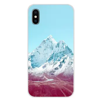 Planinski vrh Šuma Snježna planina Bijeli dim za Apple iPhone X XS XR 11Pro MAX 4S i 5S 5C SE 6S 7 8 Plus ipod touch 5 6 Sjedalo