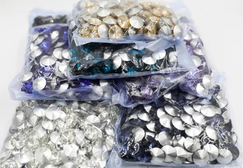 Mješoviti boje 8 mm,10 mm,12 mm,14 mm,16 mm,18 mm,20 mm Kineskom Kvalitetne Okrugli Neobične staklene perle od kamena Rivoli