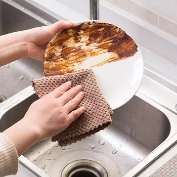 Kuhinjska krpa Za pranje Posuđa Ručnik Za brisanje Anti-Masti Krpe Za brisanje Super Upijanja Krpicom Od mikrovlakana Potrošačka Krpa Za pranje Posuđa Kuhinjske Krpe