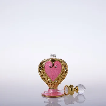 12 ml u obliku srca i Starinski Metalni Staklena bočica eteričnog ulja sa štapićem Arapski bočice parfema za vjenčanje ukras Poklon