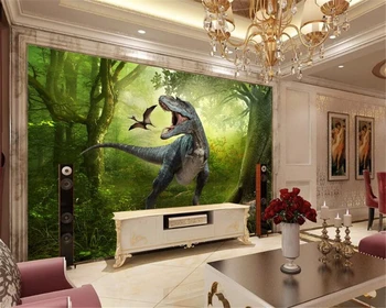 Beibehang 3D Desktop Jurassic Park Dinosaura U pozadini tv Zid Dnevni boravak Spavaća soba Pozadina Zidno slikarstvo foto papel de parede
