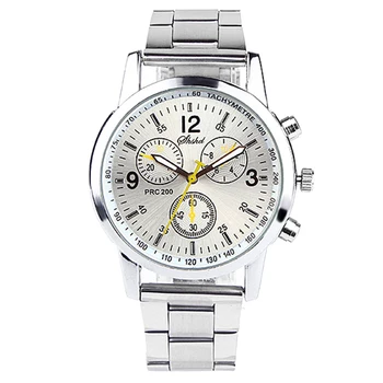 Fashion Men Watch Round Sub-dials Decor Alloy Band Analog Kvarc Wrist Watch reloj hombre Poklon satovi muški ručni