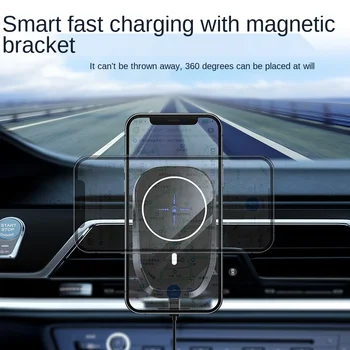 2021 Novi 15 W Bežični Magnetsko Auto Punjač i Držač Za iPhone 12 13 11 Magsafing Brzo Punjenje Držač Telefona