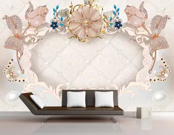 Custom pozadine foto mramorni cvjetni pozadina zidno slikarstvo Europski luksuzni ukras kuće je dnevni boravak spavaća soba 3d desktop